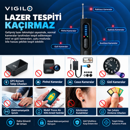 Vigilo Gizli Kamera Dedektör Pro™